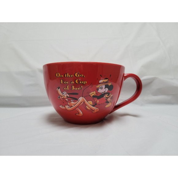 NWT Disney Store Exclusive Mickey "On the Go For a Cup of Joe" Coffee Tea Mug - Picture 2 of 7